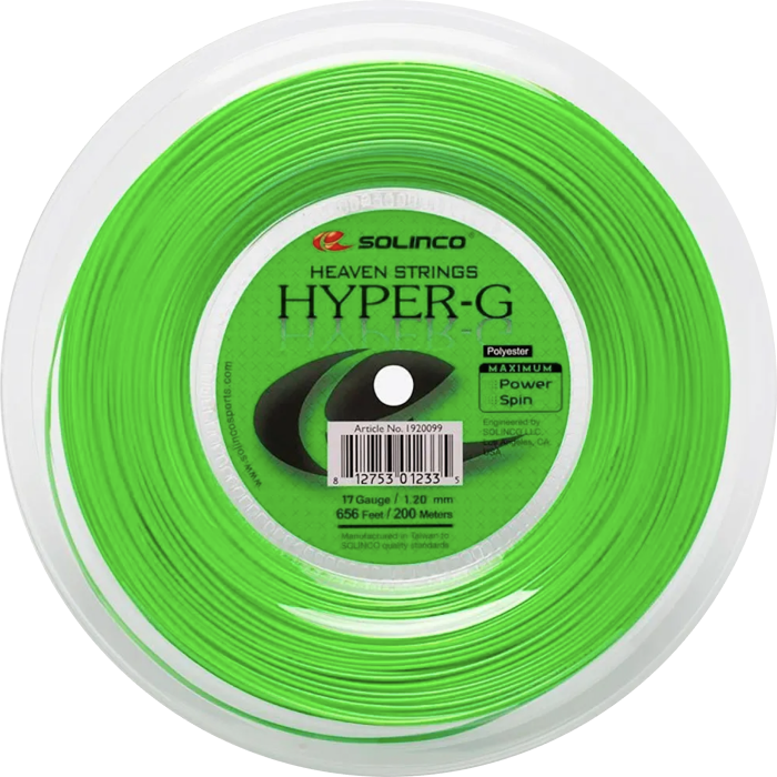 Solinco Hyper-G 1,20 mm polyesterový tenisový výplet – maximálna rotácia a kontrola